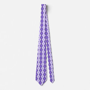Violet diamond pattern tie