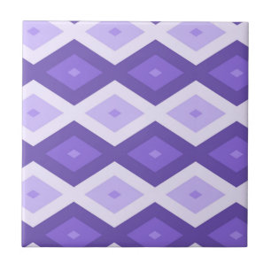 Violet diamond pattern tile