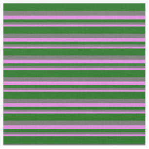 Violet, Dim Grey & Dark Green Lines Fabric