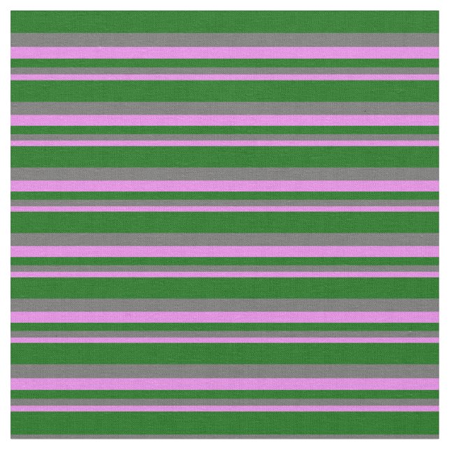 Violet, Dim Grey & Dark Green Lines Fabric (Close Up)
