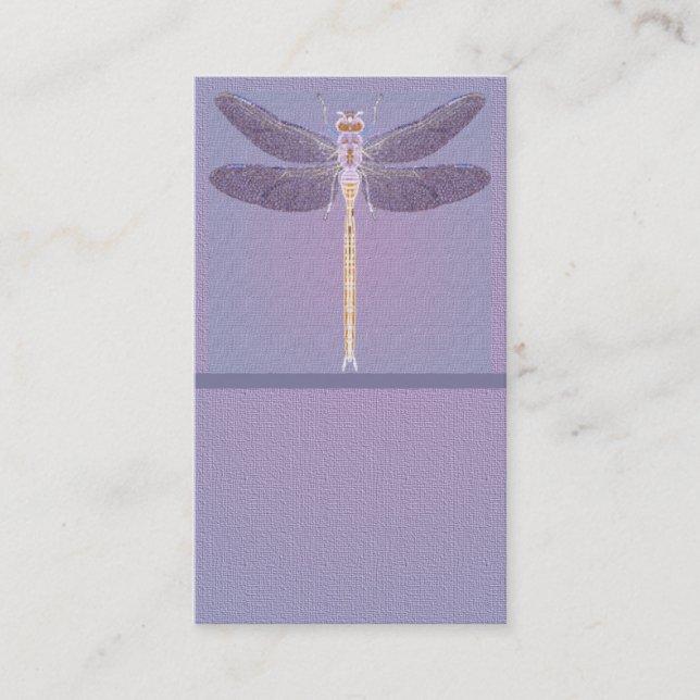 Violet Dragonfly Customisable Business Card (Front)