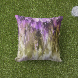 Violet Dreams And Olive Skies Cushion