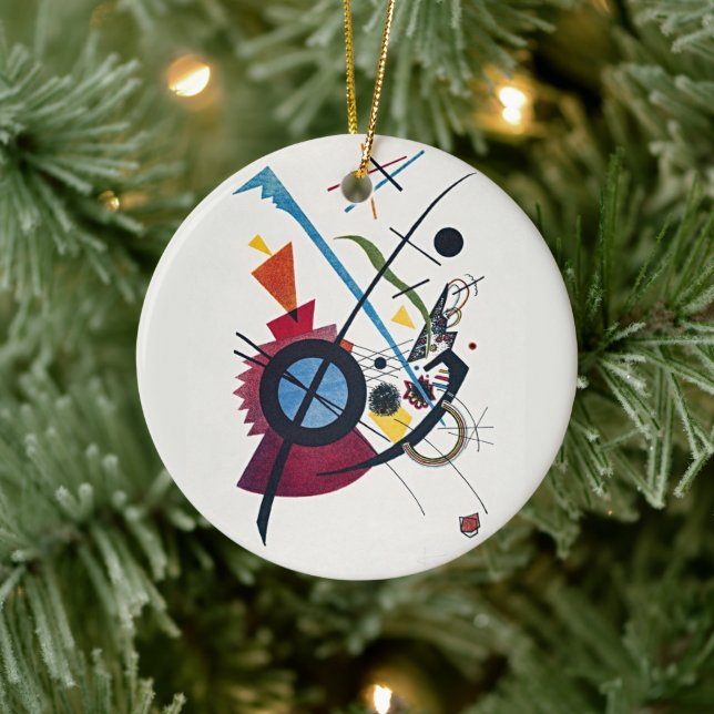 Violet Elegance: Wassily Kandinsky's Litograph Ceramic Tree Decoration (Tree)