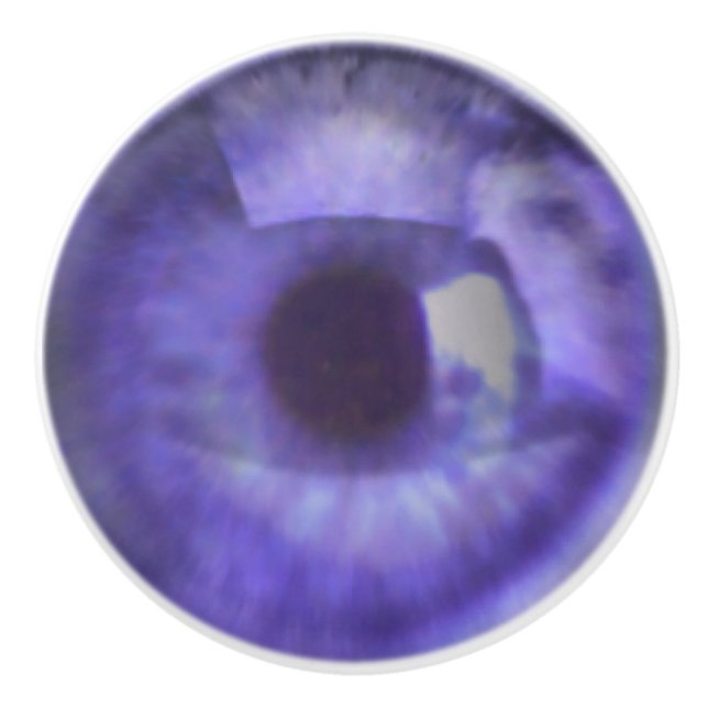 Violet Eyeball Ceramic Knob (Front)