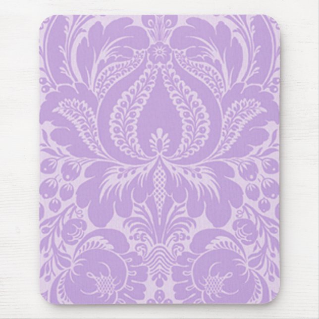 Violet Fantasy Floral Mouse Pad (Front)