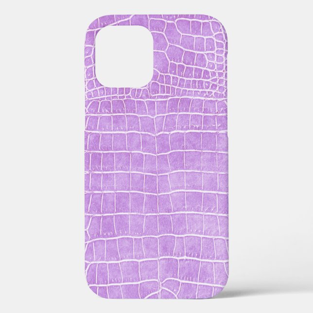 Violet Faux Crocodile Leather Case-Mate iPhone Case (Back)