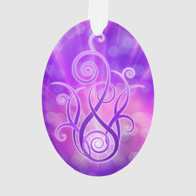 Violet Flame / Violet Fire Ornament (Back)