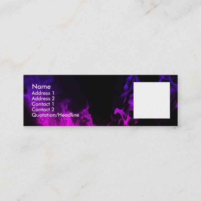 Violet Flames II Mini Business Card (Front)