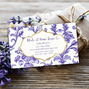 Violet Floral Handmade Soap Company Business Card