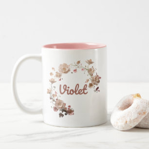 Violet Floral Mug