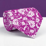Violet Floral Pattern Custom Necktie<br><div class="desc">This custom necktie features a sophisticated floral pattern, making it a stylish and unique accessory. It's perfect for adding a touch of personality to any outfit, whether it's for a special occasion or everyday wear. The high-quality fabric ensures a comfortable and long-lasting wear, and the custom design allows you to...</div>