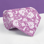 Violet Floral Pattern Custom Necktie<br><div class="desc">This custom necktie features a sophisticated floral pattern, making it a stylish and unique accessory. It's perfect for adding a touch of personality to any outfit, whether it's for a special occasion or everyday wear. The high-quality fabric ensures a comfortable and long-lasting wear, and the custom design allows you to...</div>