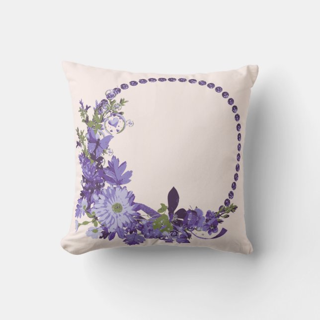 Violet Florals   Cushion (Front)