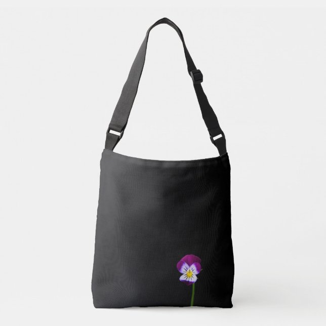 Violet Flower cbbcna Crossbody Bag (Front)