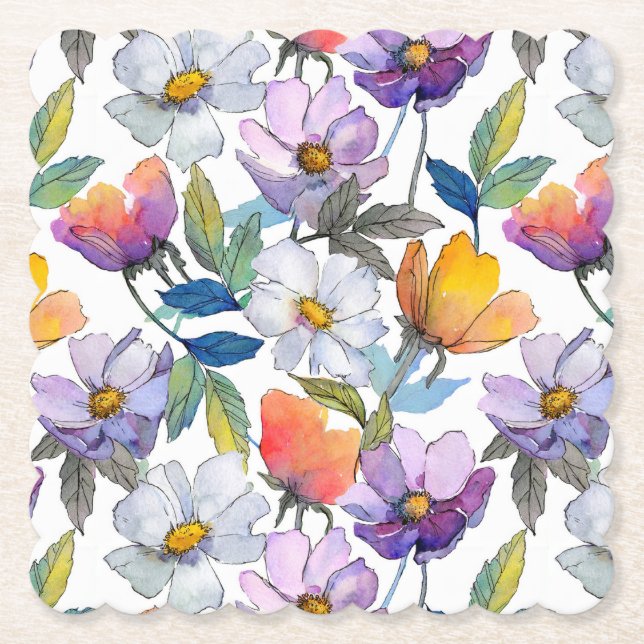 Violet Flower Coaster (Front)