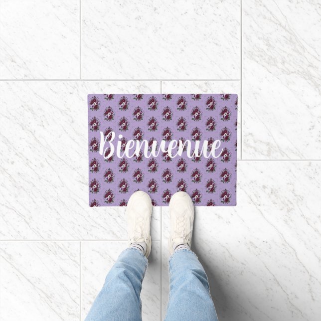 Violet Flower Doormat (Indoor)