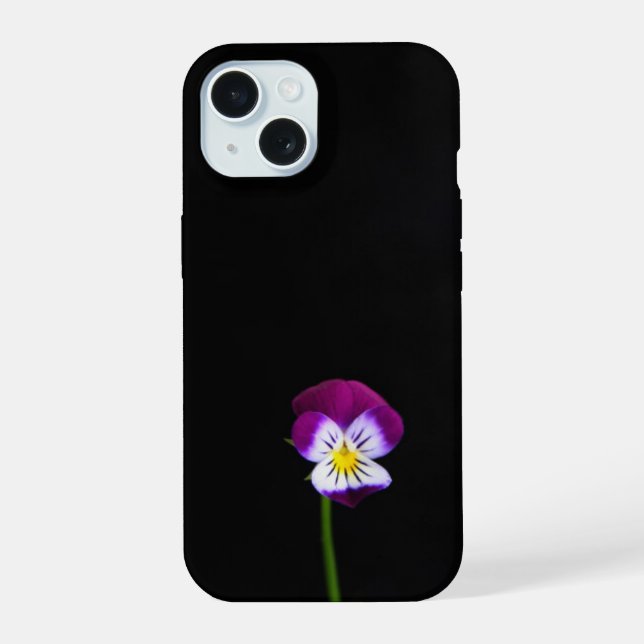 Violet Flower ipha iPhone 15 Case (Back)