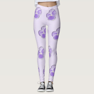 Violet Flower Leggings