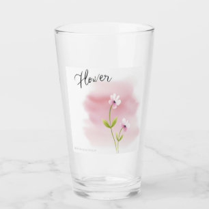 Violet Flower Mug Glass