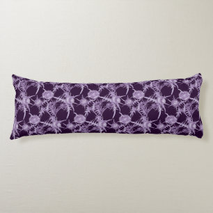 violet flower pattern body cushion