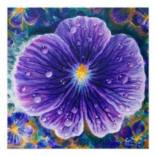 Violet flower poster