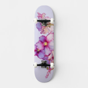 Violet Flowers 7¼" Skateboard Complete Skateboard