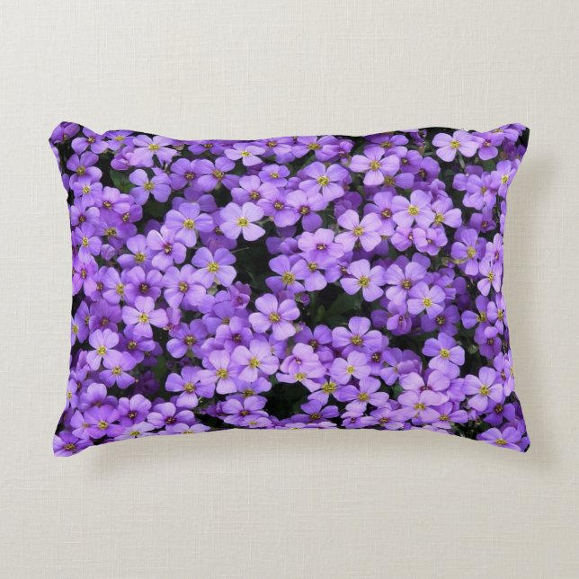 Violet Flowers Accent Pillows (Front)