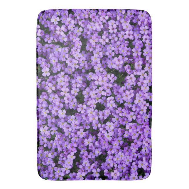 Violet Flowers - Bath Mat (Front Vertical)