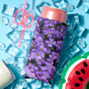 Violet Flowers Can Cooler