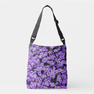 Violet Flowers Crossbody Bag
