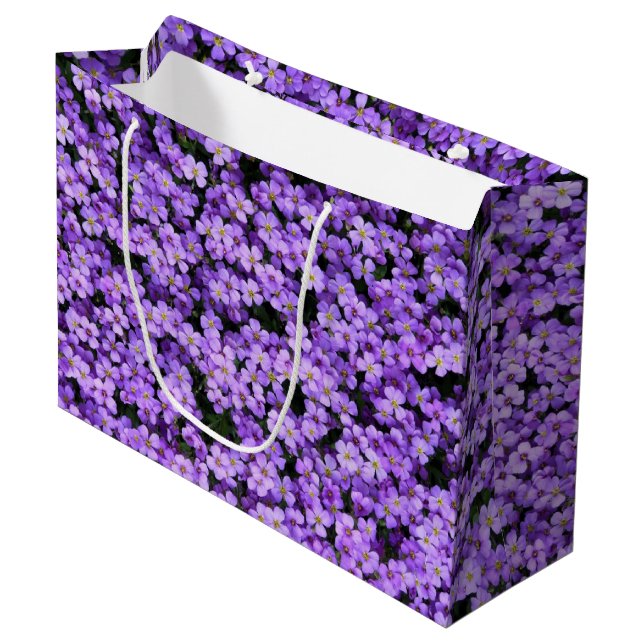 Violet Flowers Gift Bag Violets (Front Angled)