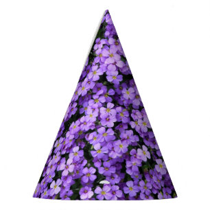 Violet Flowers Party Hat