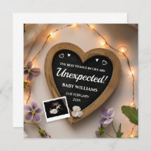 Violet Flowers Pregnancy Announcement