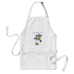 Violet flowers purple name place Apron