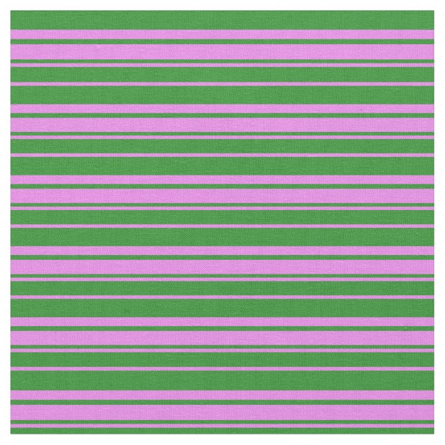 Violet & Forest Green Coloured Lines Pattern Fabric (Close Up)