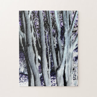 Violet Forest Tree Purple Grey Art Photography Jigsaw Puzzle