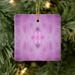 VIOLET - Fractal Art - Ceramic Ornament
