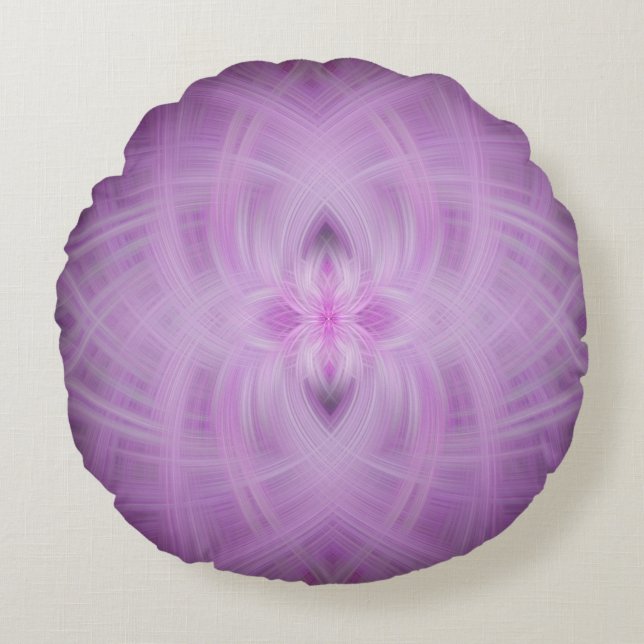VIOLET -  Fractal Art - Round Cushion (Front)