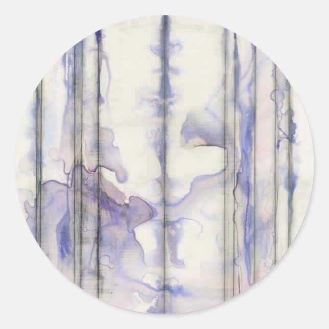 Violet Free Expression Watercolor Classic Round Sticker (Front)