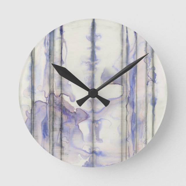 Violet Free Expression Watercolor Round Clock (Front)