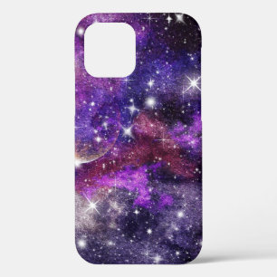Violet Galaxy Milky Way With Planet iPhone 12 Case