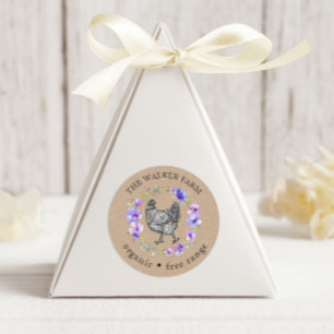 Violet Garden Farm Fresh Eggs Classic Round Sticker