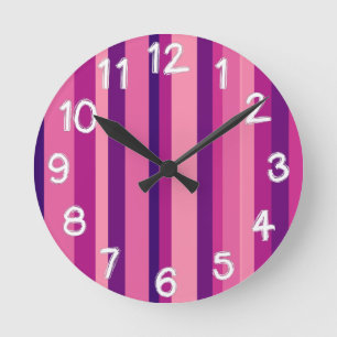 Violet Garden Round Clock