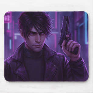 Violet Ghost Mouse Pad
