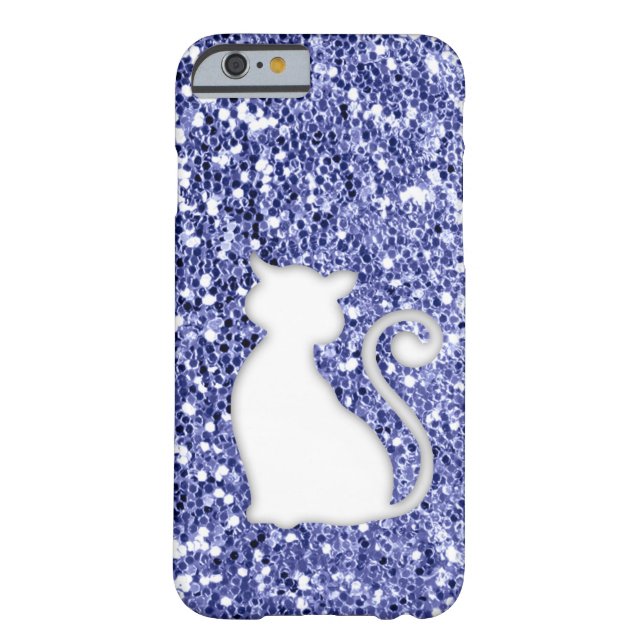 Violet Glitter Look Cat Case-Mate iPhone Case (Back)