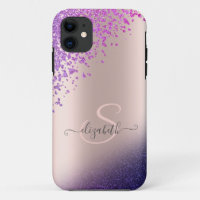 Violet Glitter Ombre Diamonds