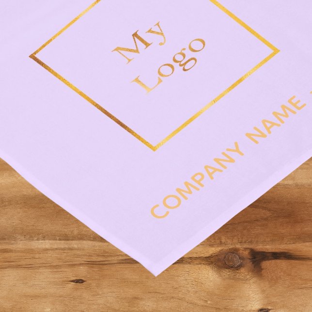 Violet gold salon business logo short table runner (Creator Uploaded)