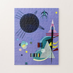 Violet-Green, colorful abstract artwork Jigsaw Puzzle