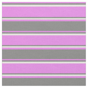 Violet, Grey, and White Coloured Stripes Fabric
