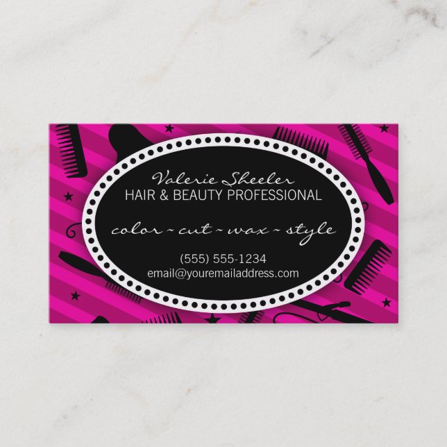 Violet Hair & Beauty Appointment Card (Front)